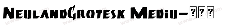 NeulandGrotesk Mediu字体转换